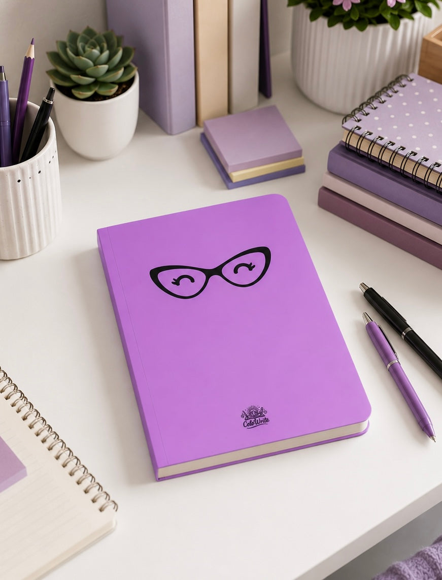 Smiley Glasses in Pink — Softcover Journal/Notebook