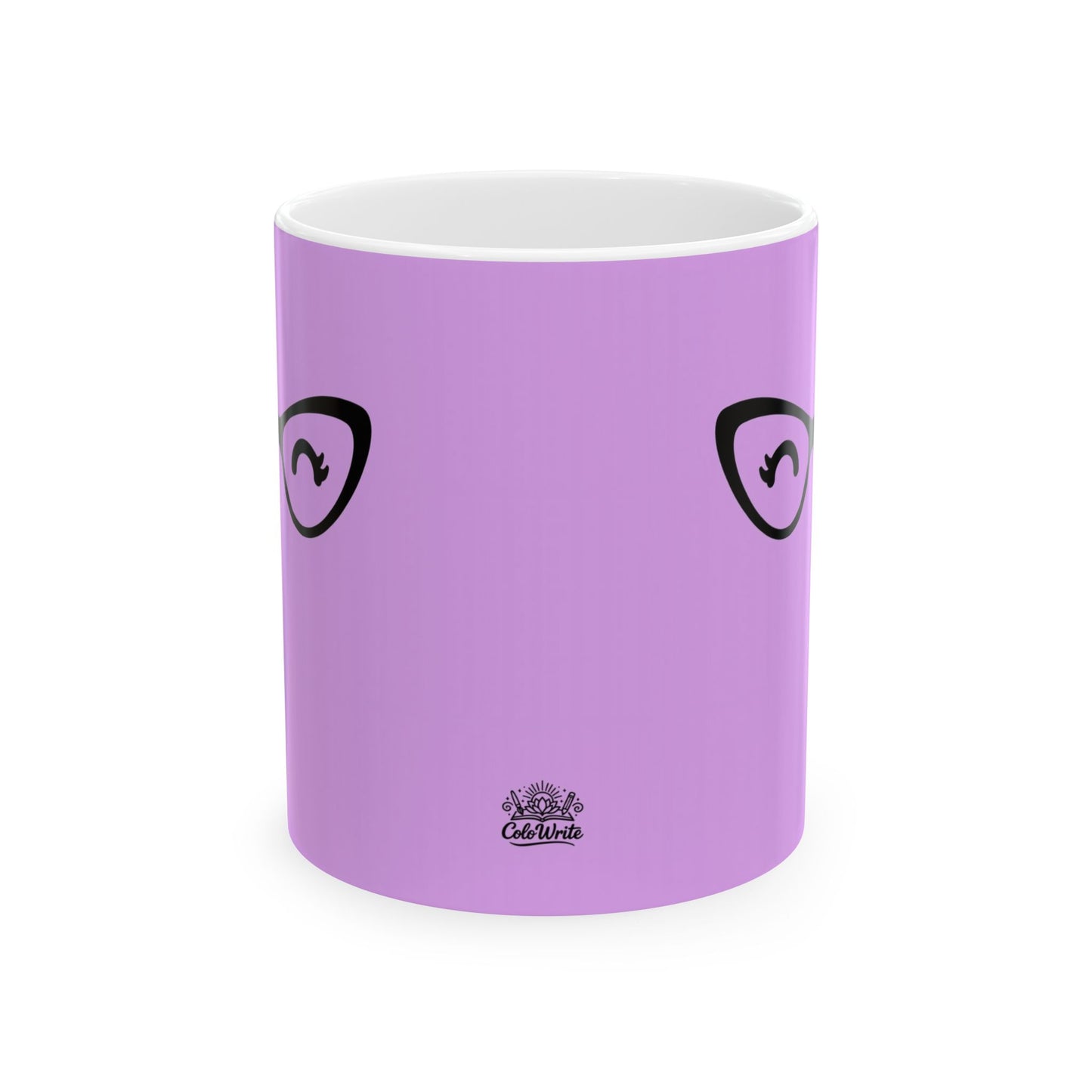 Happy Glasses in Pink Mug (11oz)