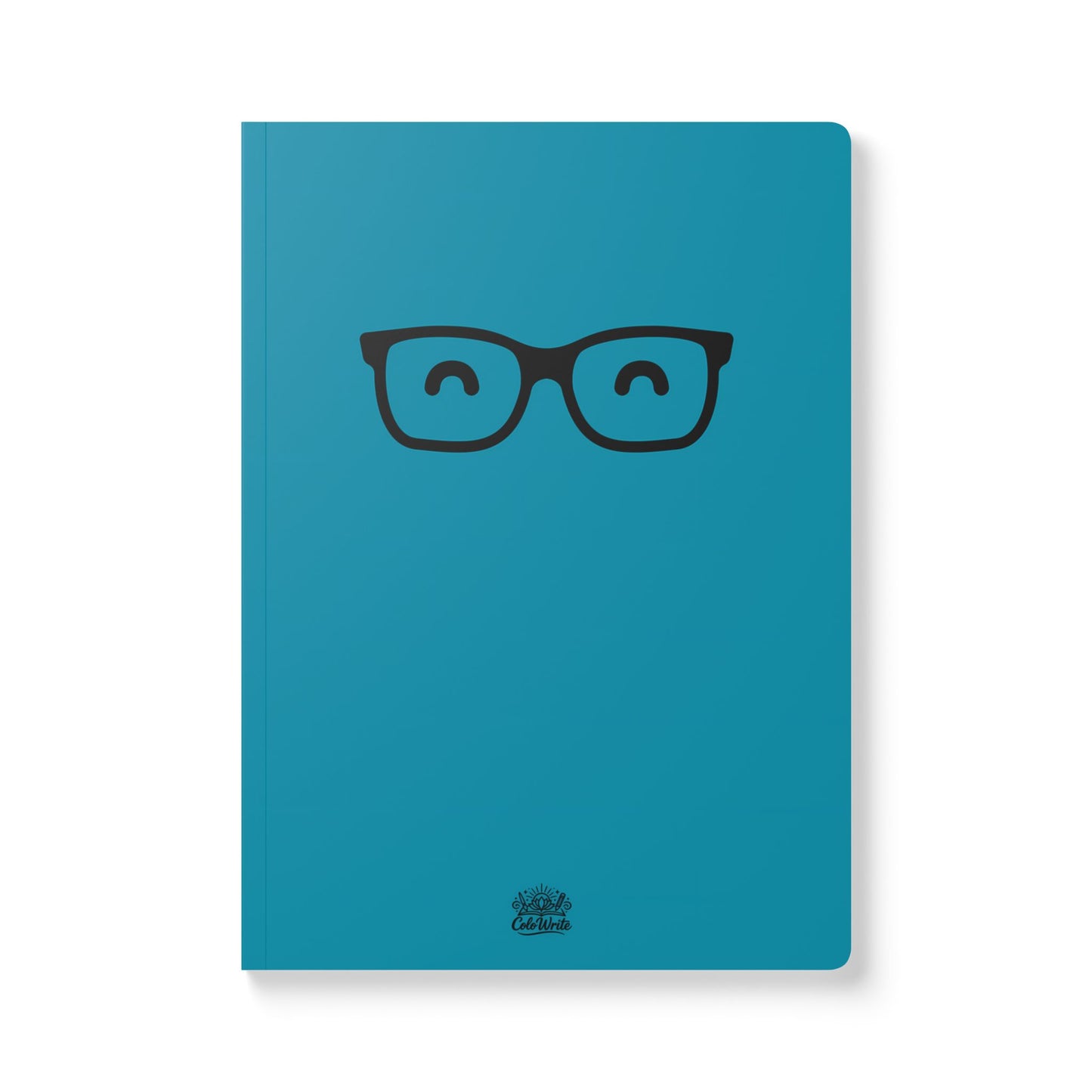 Smiley Glasses in Blue — Softcover Journal / Notebook