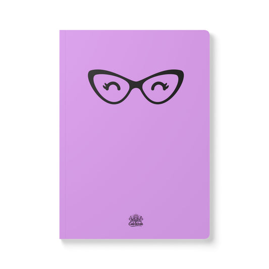 Smiley Glasses in Pink — Softcover Journal/Notebook