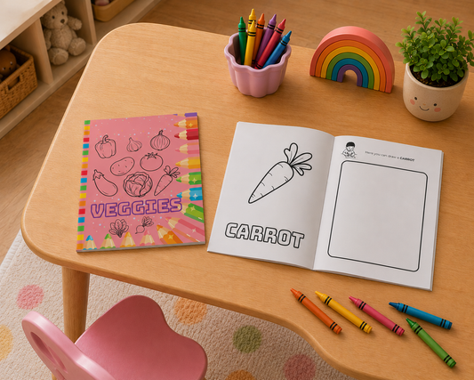 Veggies — Coloring Book for Kids (3-5y)