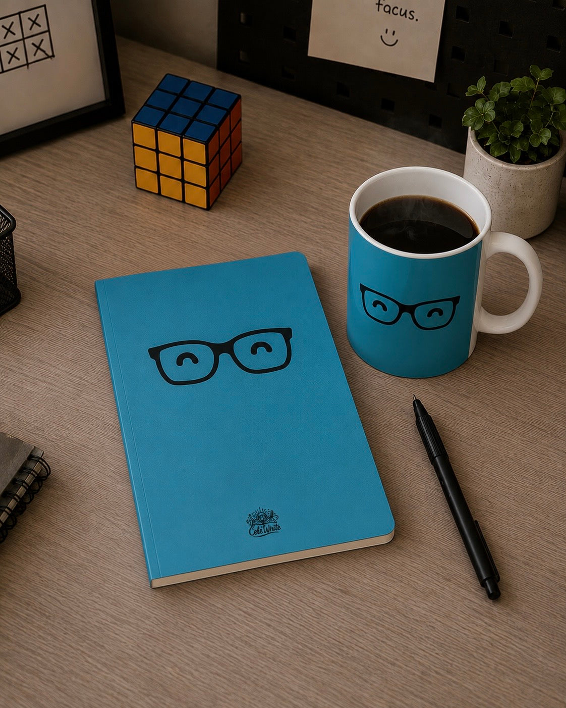 Smiley glasses in Blue Mug (11oz)