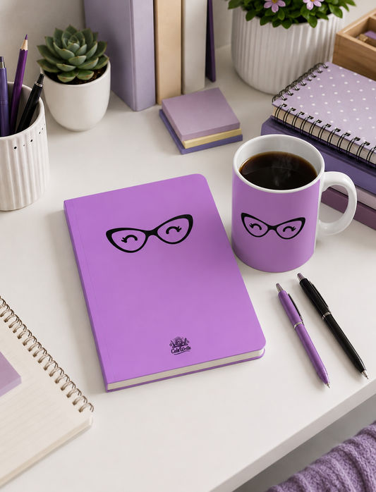 Happy Glasses in Pink Mug (11oz)