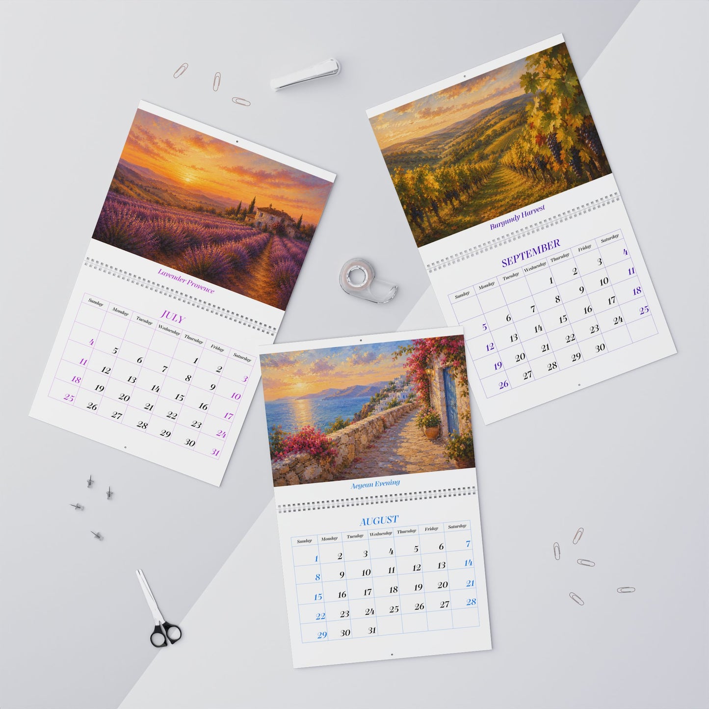 A year throughout Europe  — Wall Calendar