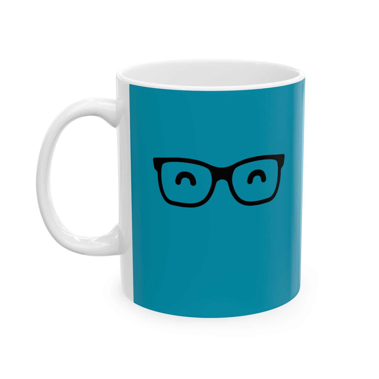 Smiley glasses in Blue Mug (11oz)