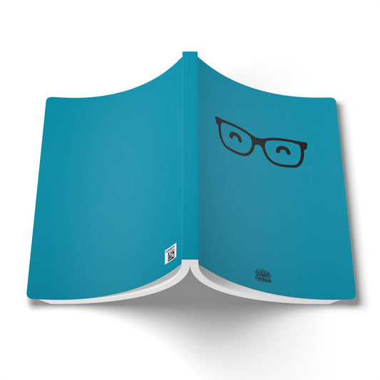 Smiley Glasses in Blue — Softcover Journal / Notebook